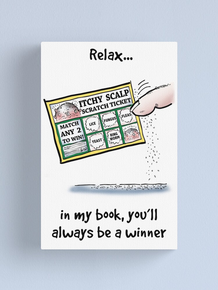Alternate view of Itchy Scalp Scratch Ticket Canvas Print