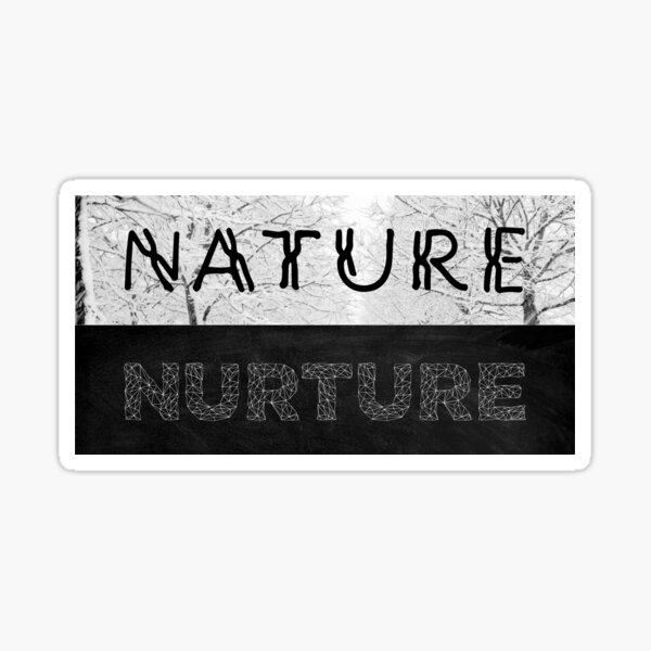 Nurture Nature Colorful Nature Scene Sticker