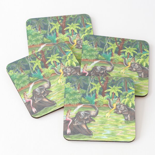 Item preview, Mermaids and Elephants in the Jungle designed and sold by Elizabeth Weglein.