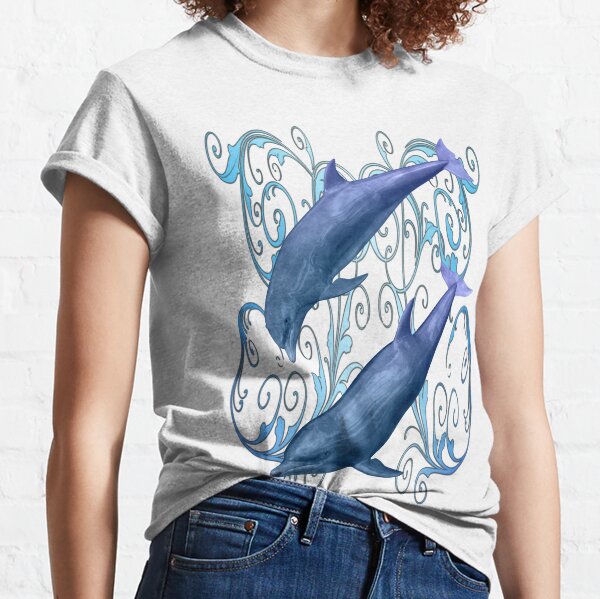 Peace and harmony .. a dolphins tale Classic T-Shirt