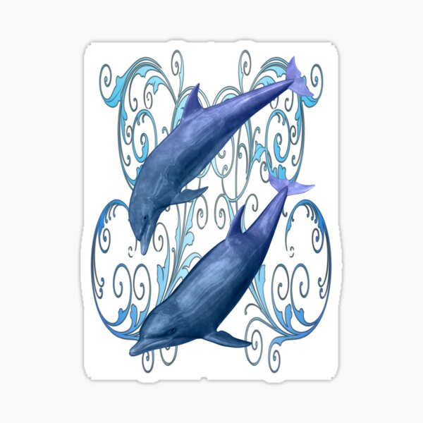 Peace and harmony .. a dolphins tale Sticker