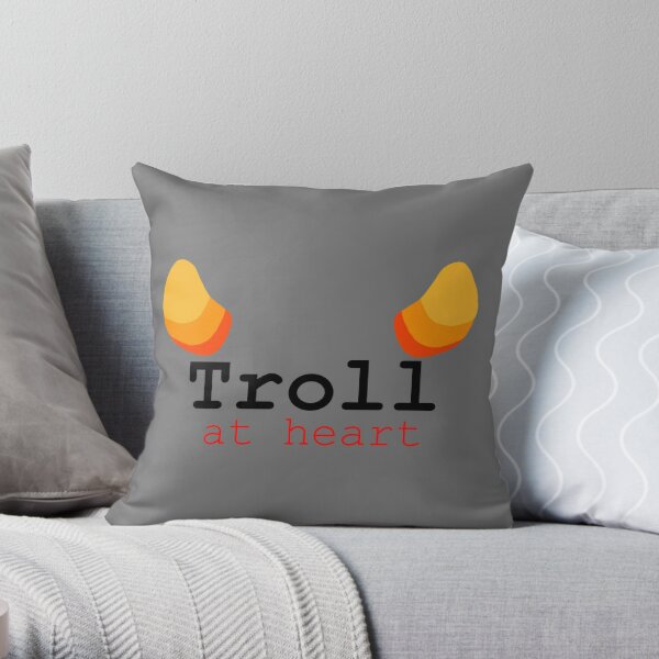 Troll Pillows Cushions Redbubble - troll gears roblox