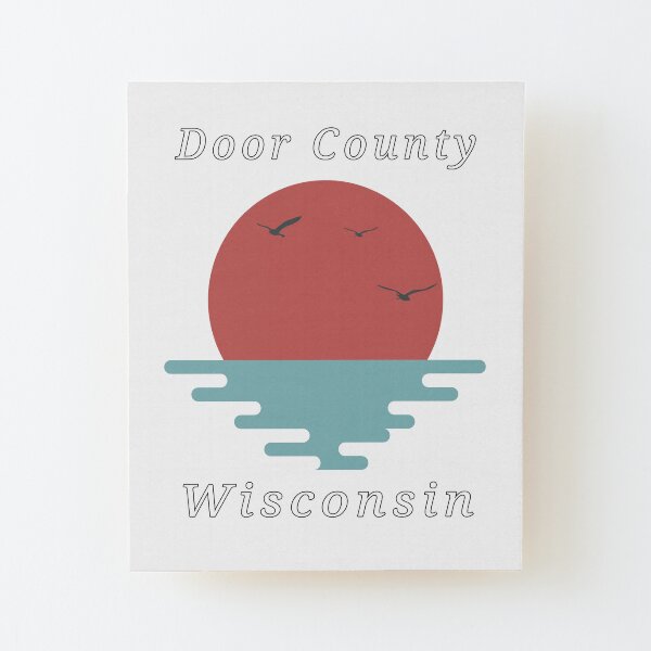 Door County Wisconsin Sunset Wood Mounted Print