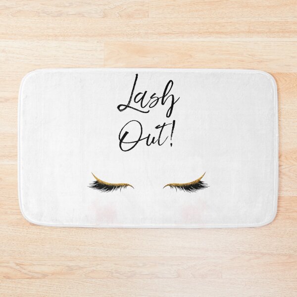 Item preview, Lash Out! Eyelashes Fashion Blush Glamour Typography designed and sold by Glimmersmith.