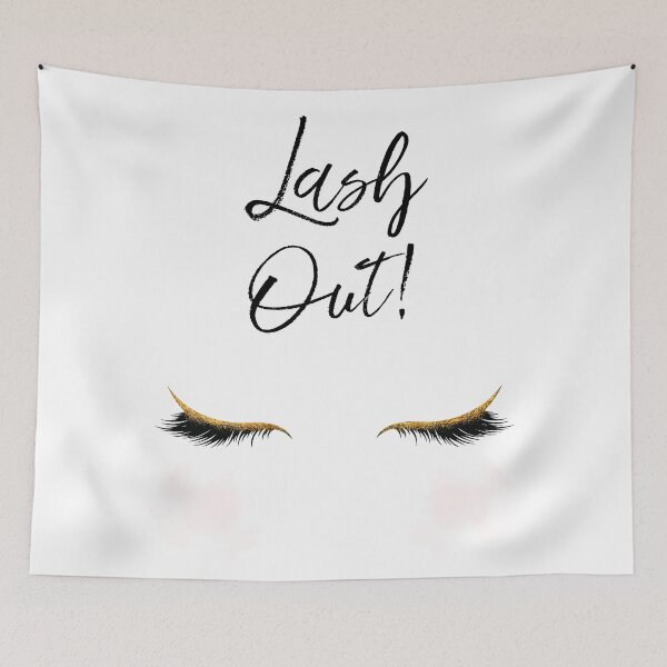 Item preview, Lash Out! Eyelashes Fashion Blush Glamour Typography designed and sold by Glimmersmith.