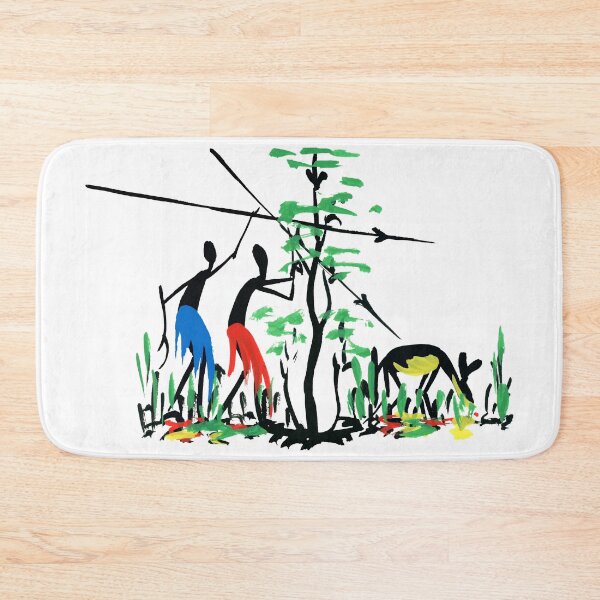 Item preview, Two colorful African hunters stalking a gazelle designed and sold by Squirrox.