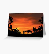 Outback Stockmen Greeting Card