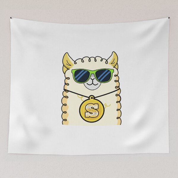 Item preview, Alphabet Letter S Cool Llama     designed and sold by kidsmonogram.