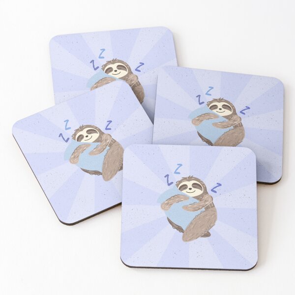 Item preview, Cute Sleeping Napping Lazy Sloth Hugging Pillow, Slothspirations designed and sold by slothspirations.