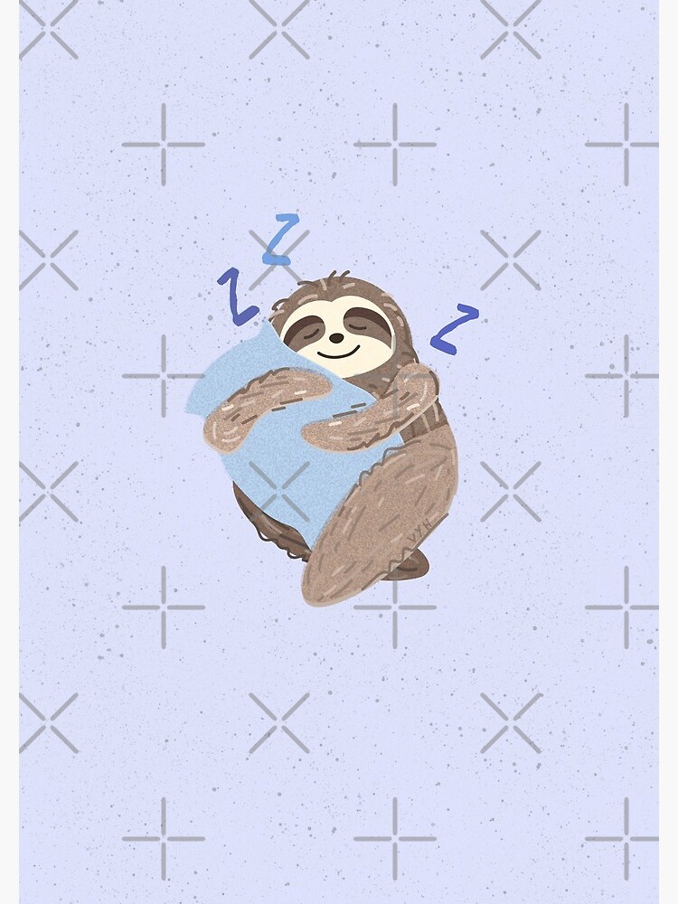 sloth hugging pillow