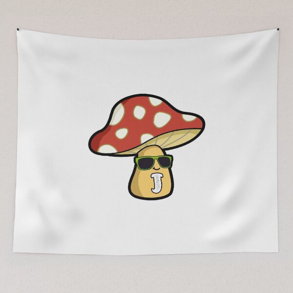 Item preview, Alphabet Letter J Cool Fungi Mushroom   designed and sold by kidsmonogram.
