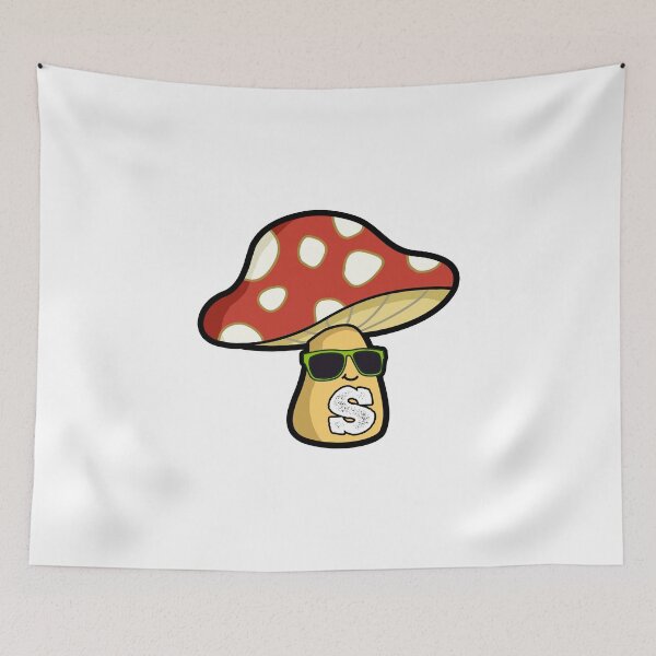 Item preview, Alphabet Letter S Cool Fungi Mushroom   designed and sold by kidsmonogram.