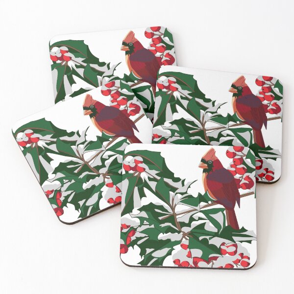 Item preview, Red Cardinal on a Snowy Cherry Branch designed and sold by GL Digital Artwork .