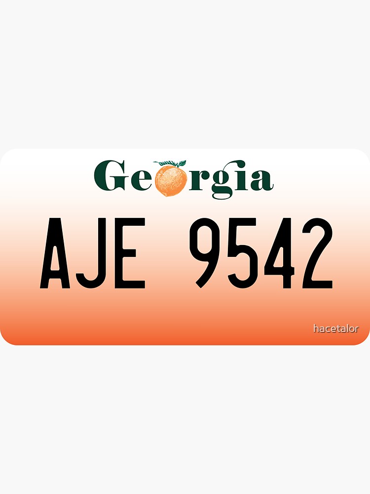 License Plate Sticker" Sticker for Sale by hacetalor Redbubble