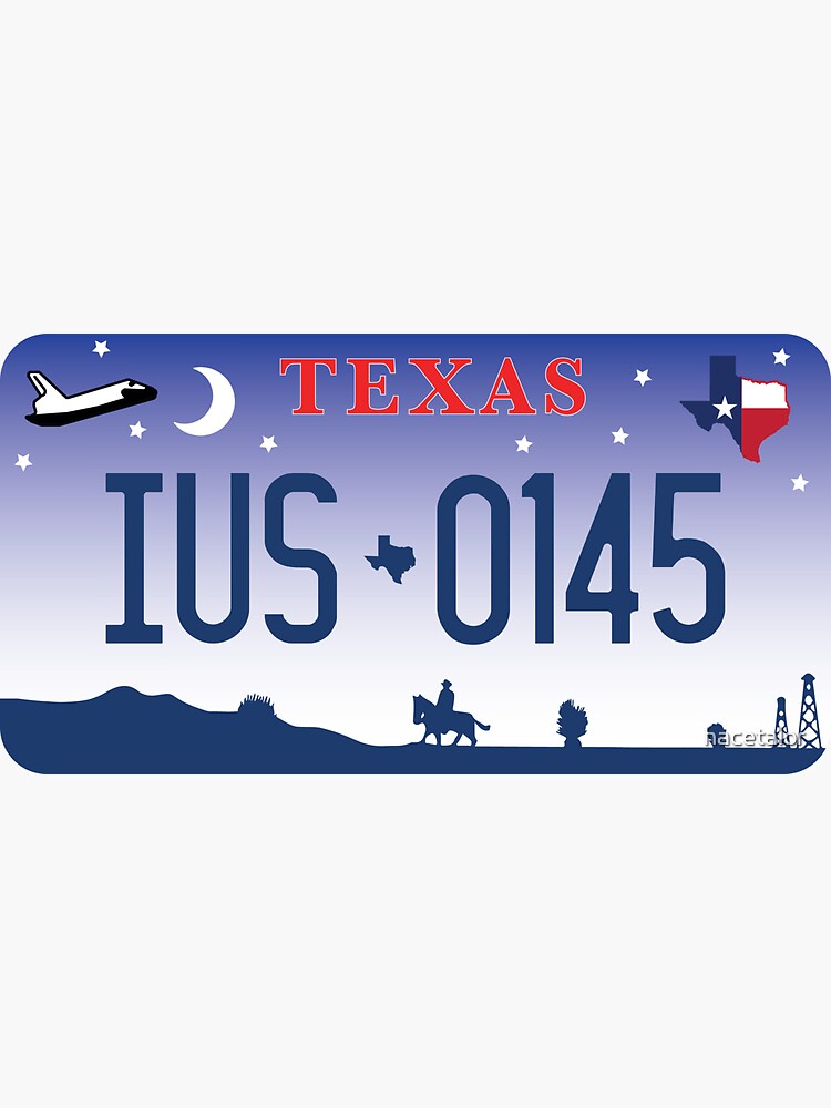 "Texas License Plate Sticker" Sticker for Sale by hacetalor Redbubble