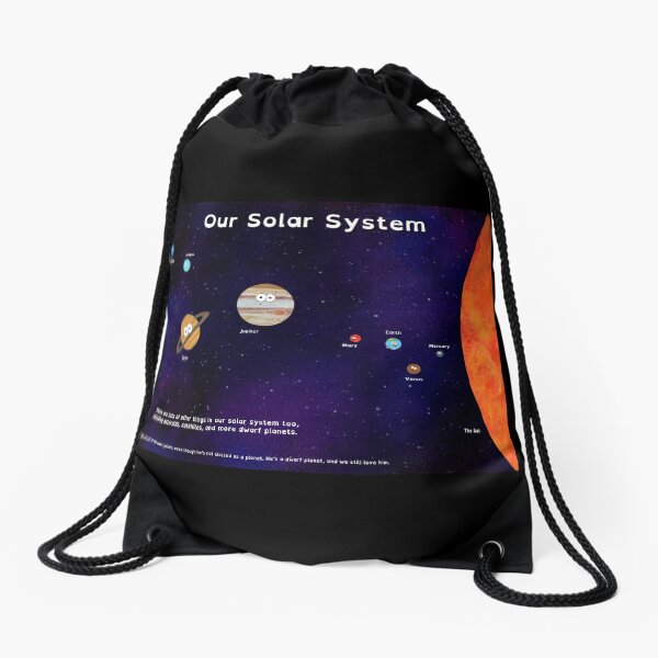Cute Planets - A Solar System Poster Drawstring Bag