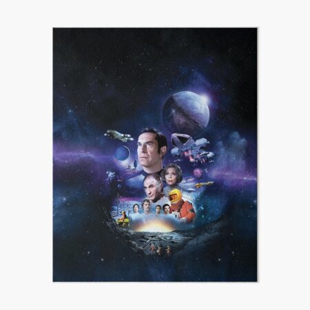 SPACE: 1999 ART-002 NO LOGO with nuclear explosion behind the Moon Art Board Print