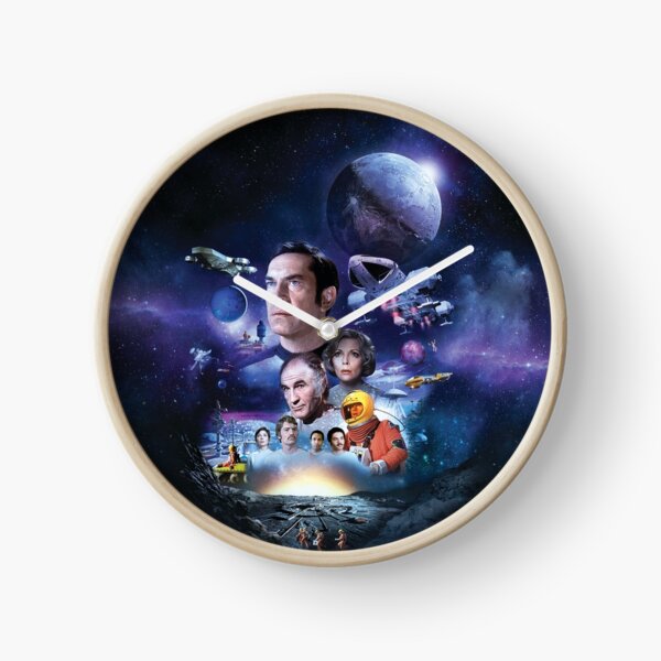 SPACE: 1999 ART-002 NO LOGO with nuclear explosion behind the Moon Clock