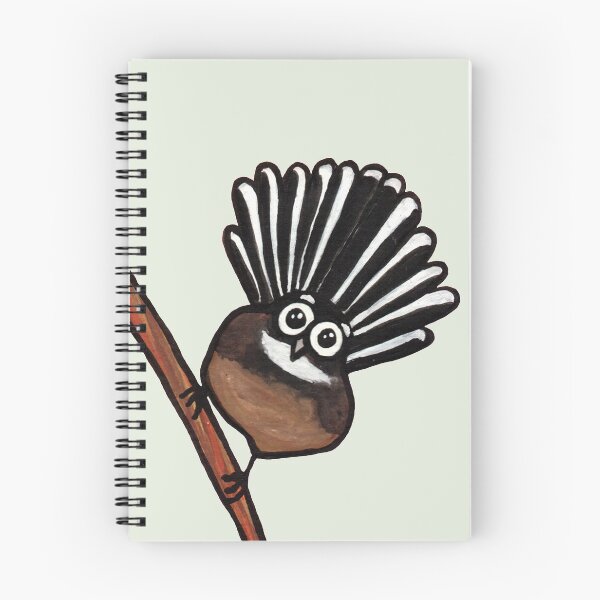 Item preview, Cute Fantail - clock ft. Te Reo Maori numbers designed and sold by Adrienne Body.