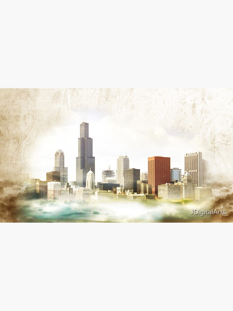 Chicago Watercolor Vintage Look by JDigitalArts