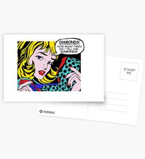 Roy Lichtenstein Comic Art - Girl with Gloves Postcards