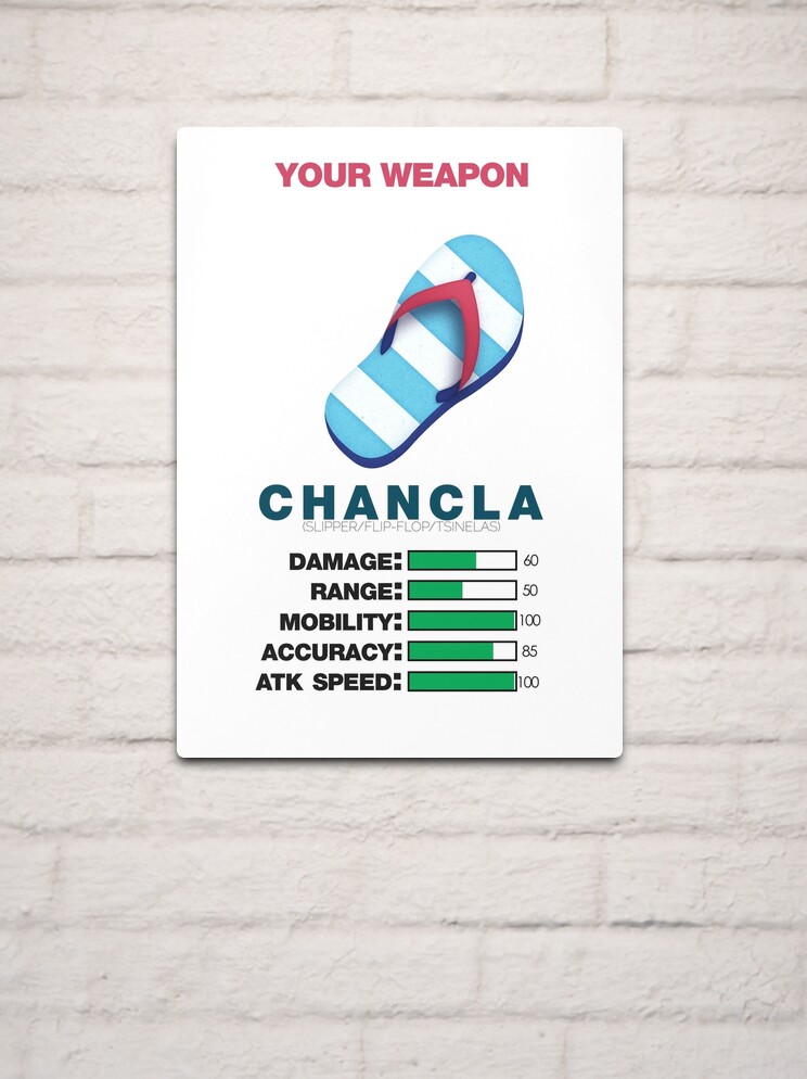 Chancla discount de metal