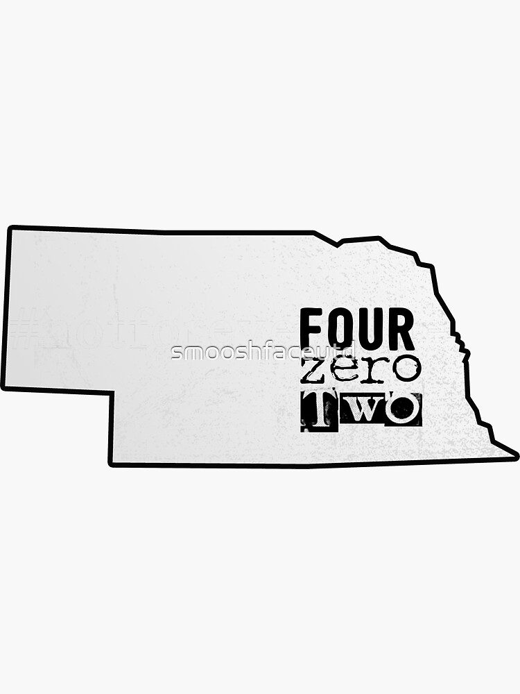"Omaha area code - 402 - Nebraska area codes - Nebraska sticker ...