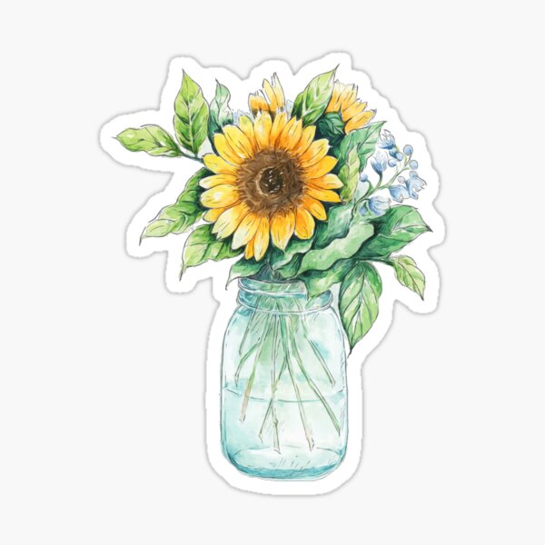 Item preview, Sunflower bouquet,  sunflower bunch, sunflowers, watercolor, painted sunflowers designed and sold by SouthPrints.