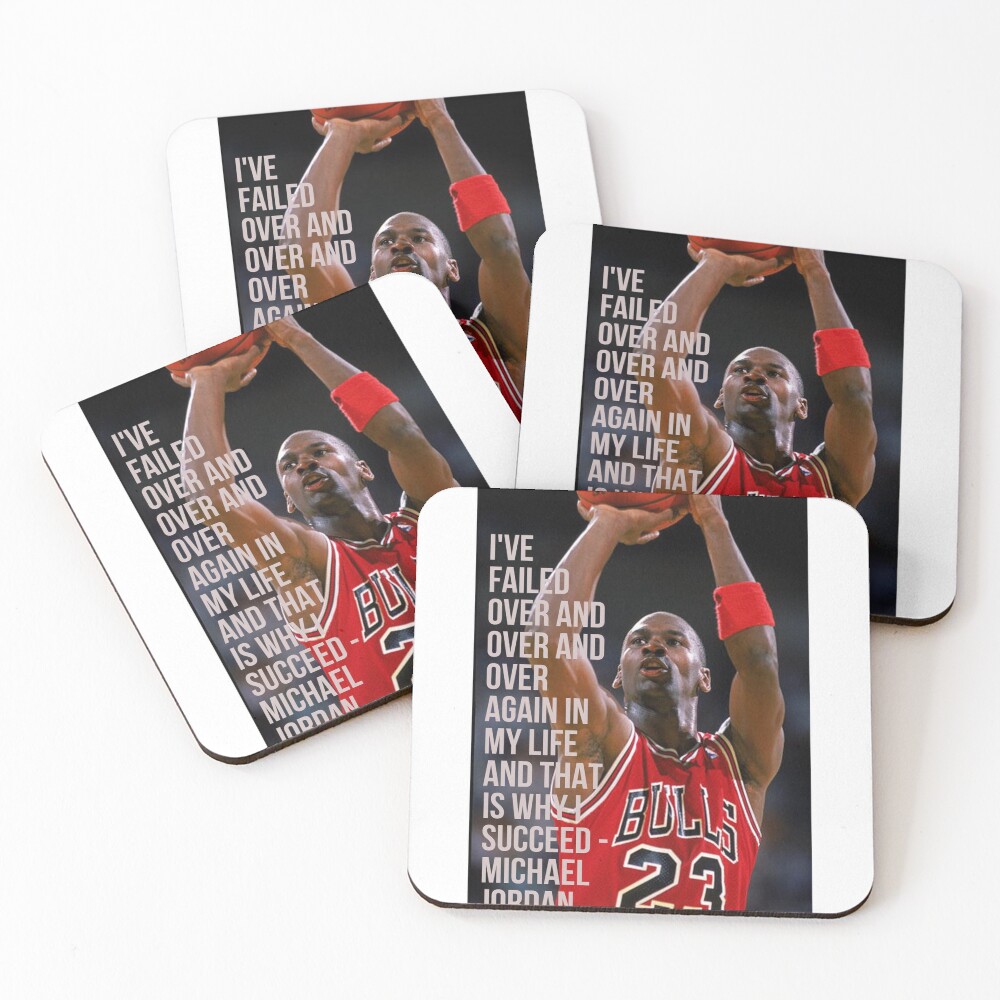 "Michael Jordan Quote" Coasters (Set of 4) for Sale by aishahogan Redbubble