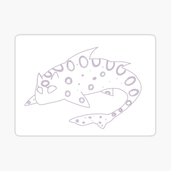 ghost leopard shark Sticker