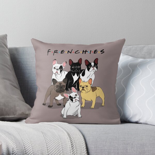 FRENCHIES Throw Pillow