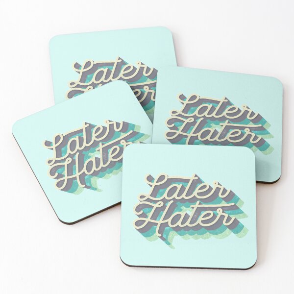 Item preview, Later Hater | Grunge Blue Green | Funny Phrase designed and sold by TheHappySloths.