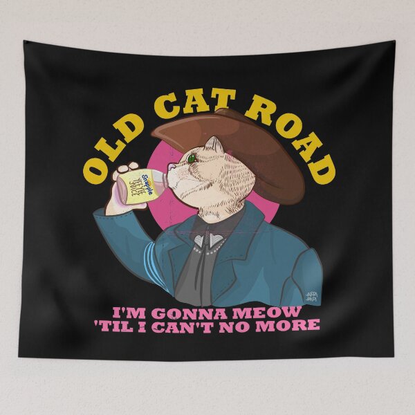 Item preview, OLD CAT ROAD Sticker designed and sold by aydapadi.