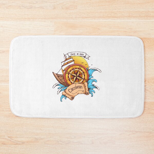 Item preview, Sailing ship, seafaring, sailing, sea, ocean, caribbean, tattoo, compass designed and sold by DerSenat.