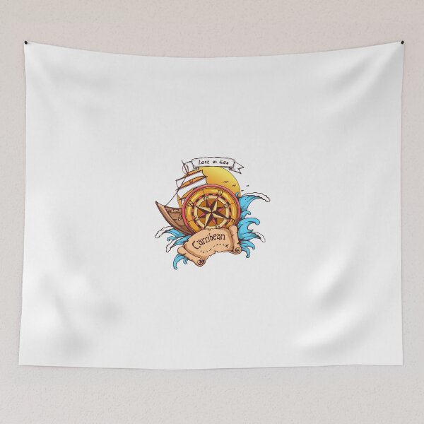 Item preview, Sailing ship, seafaring, sailing, sea, ocean, caribbean, tattoo, compass designed and sold by DerSenat.
