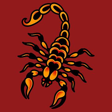 Artwork thumbnail, Salty-Dog American Traditional Scorpion by salty-dog