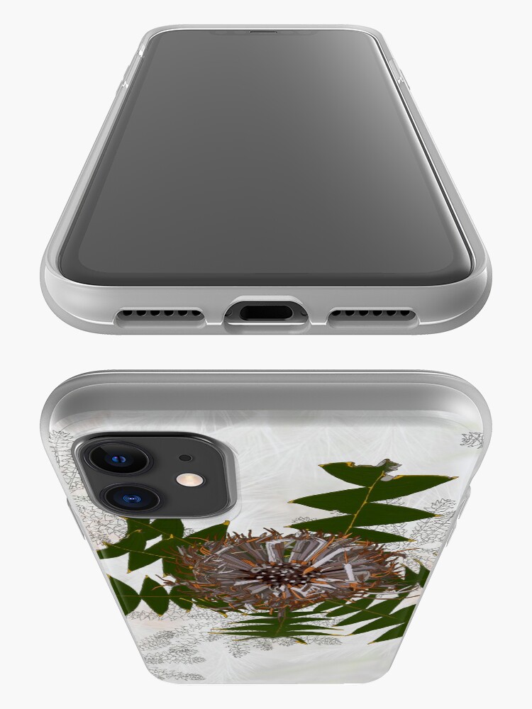 Alternate view of Cream Banksia Drawing, native flora, West Australian wildflower. iPhone Case & Cover