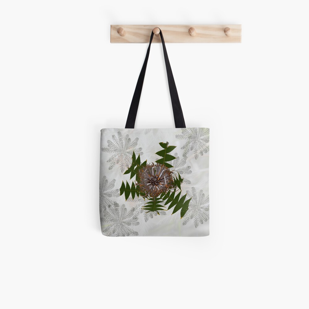 Banksia baxteri, Cream Banksia Drawing, native flora, West Australian wildflower. Tote Bag