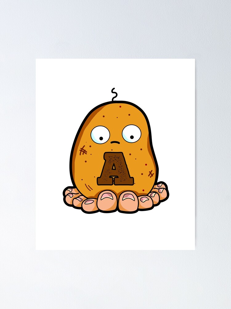 Pota-toes Cute Potato With Toes Pun Sticker | Zazzle