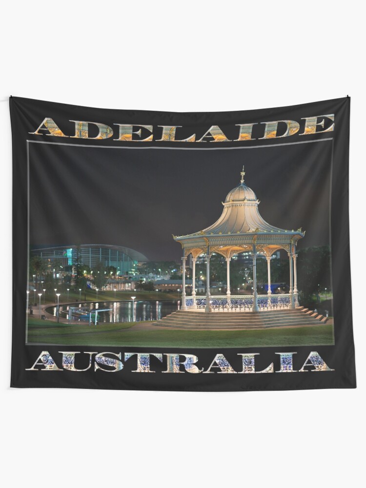 Alternate view of Illuminated Elegance (poster on black) Tapestry