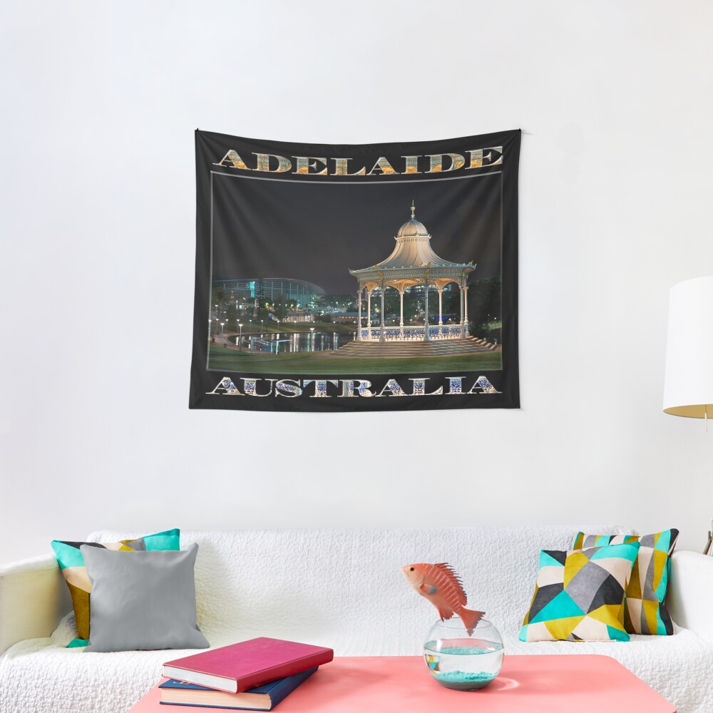 Illuminated Elegance (poster on black) Tapestry