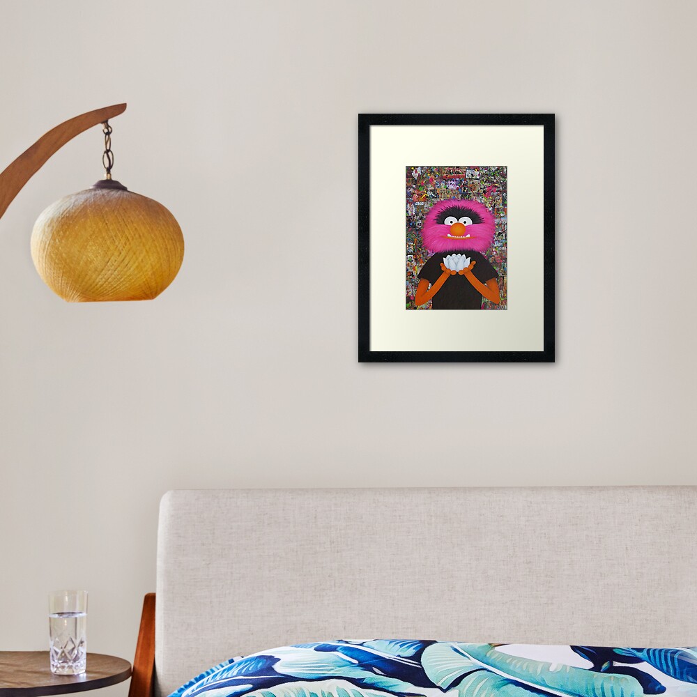 Self Portrait As Muppet Framed Art Print