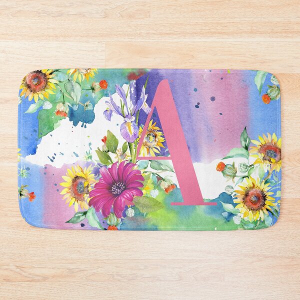 Item preview, Sunflowers Monogram Letter A designed and sold by purplesensation.