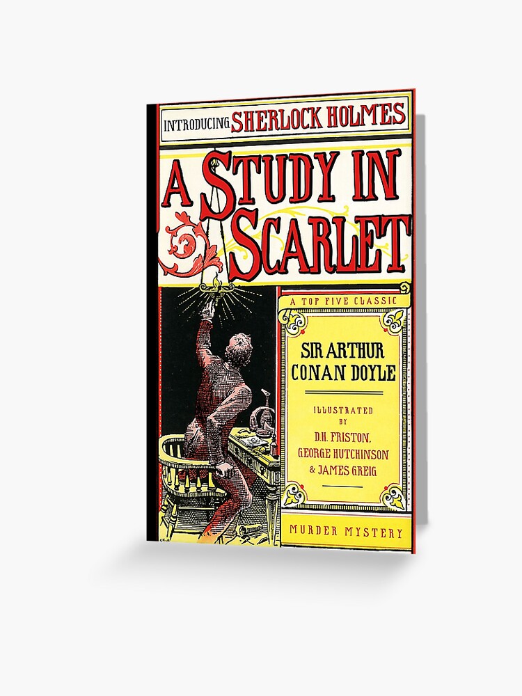 High Resolution A Study In Scarlet Sherlock Holmes Arthur Conan Doyle Vintage Comic Book Cover Greeting Card By Buythebook86 Redbubble