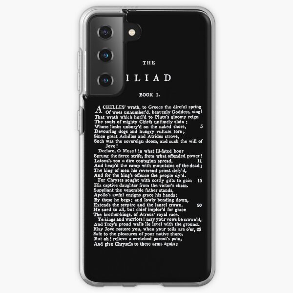 HIGH RESOLUTION The Iliad Homer First Page Samsung Galaxy Soft Case