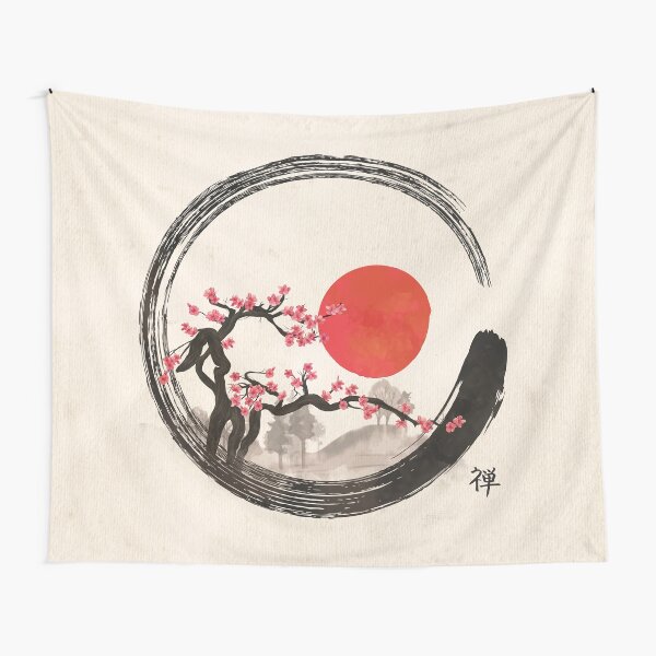 Item preview, Zen Enso Circle and Sakura Tree  designed and sold by k9printart.