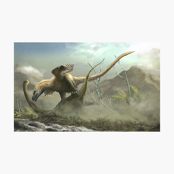 Artikel-Vorschau von Deinonychus und unglücklicher Sauroposeidon, designt und verkauft von MarkWitton.