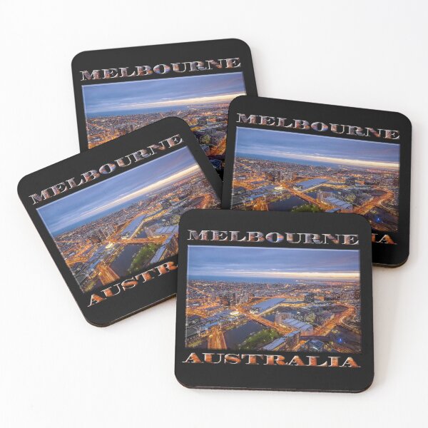 Item preview, Stunning Melbourne (poster on black) designed and sold by Ray's Photos & Art.