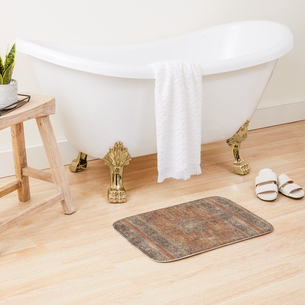 Antique Orian rug Bath Mat