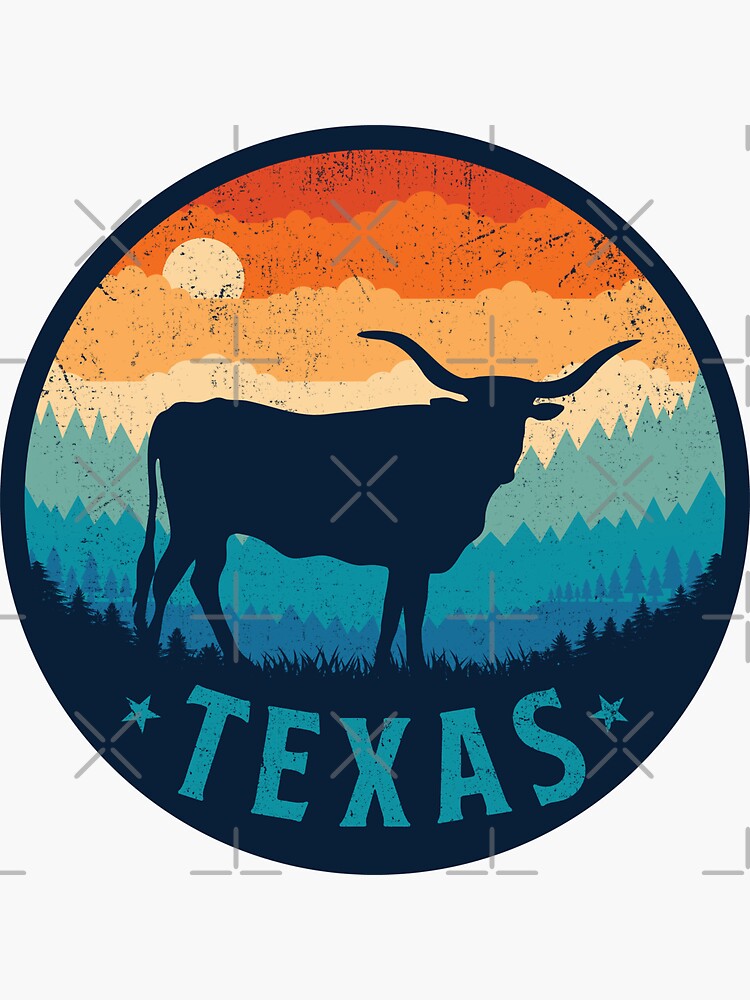 Texas Retro Longhorn by TigerTomDesign